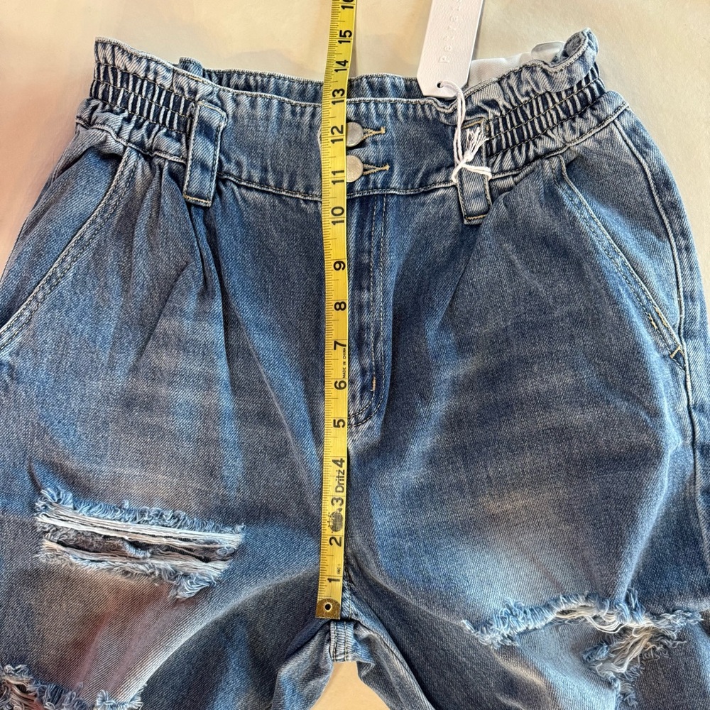 NWT PETRA153 High-Rise Paper-Bag Retro Jeans 100% Cotton (9/28) - Picture 9 of 16